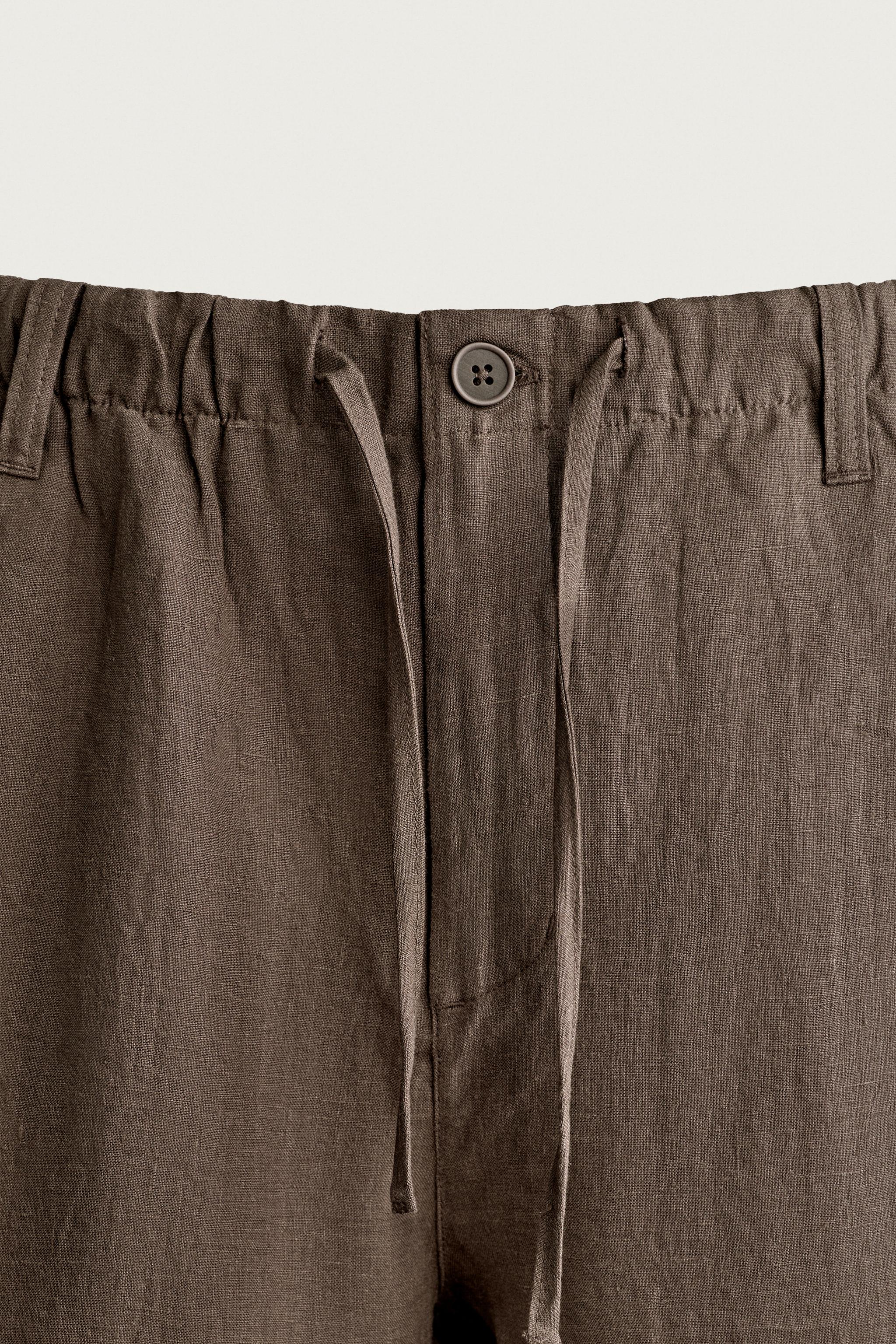 100% LINEN RELAXED FIT PANTS